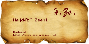 Hajdú Zseni névjegykártya