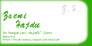 zseni hajdu business card